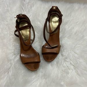 Michael Kors Camel Color with Gold Heels